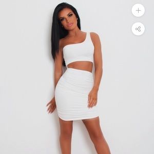 Crop one shoulder dress dressmezee
